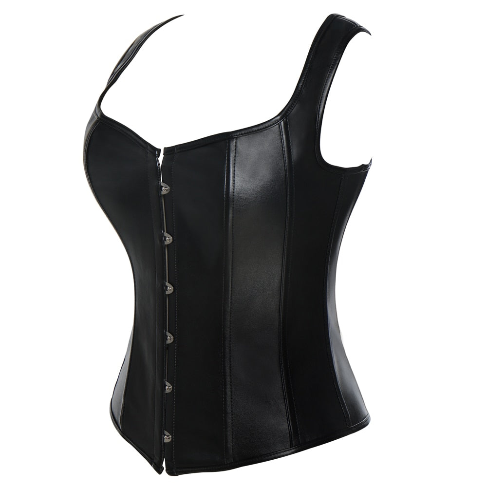 Women Waist Steampunk Steel Boned Back Bustier Corset