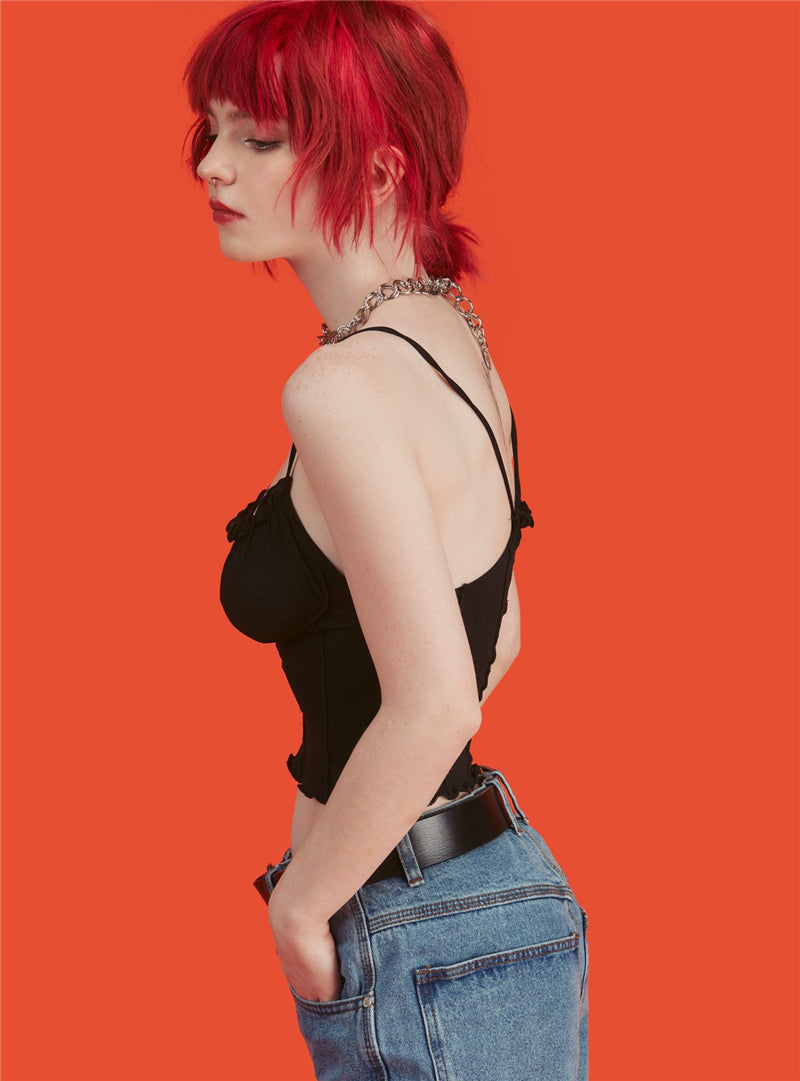 Women Sleeveless Camisole Backless Top