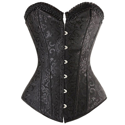 Women Waist Steampunk Steel Boned Back Bustier Corset