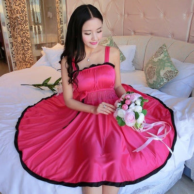 Ladies Sexy Silk Satin Night Dress