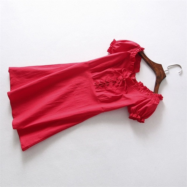 Women Vintage Lace Mini Dress