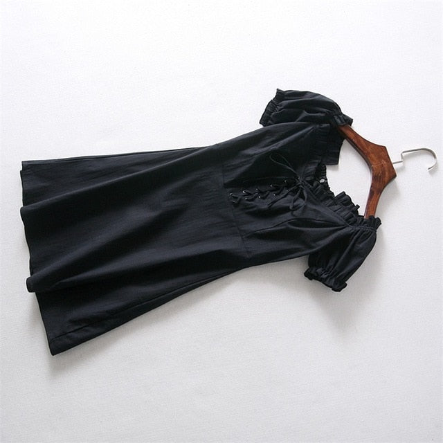 Women Vintage Lace Mini Dress