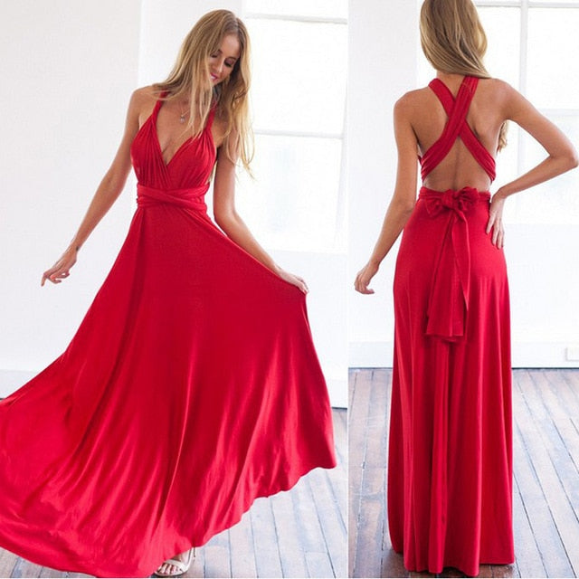 Chic Bridesmaid Maxi Long Dress