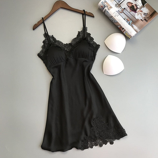 Women's Faux Silk Robe Gown