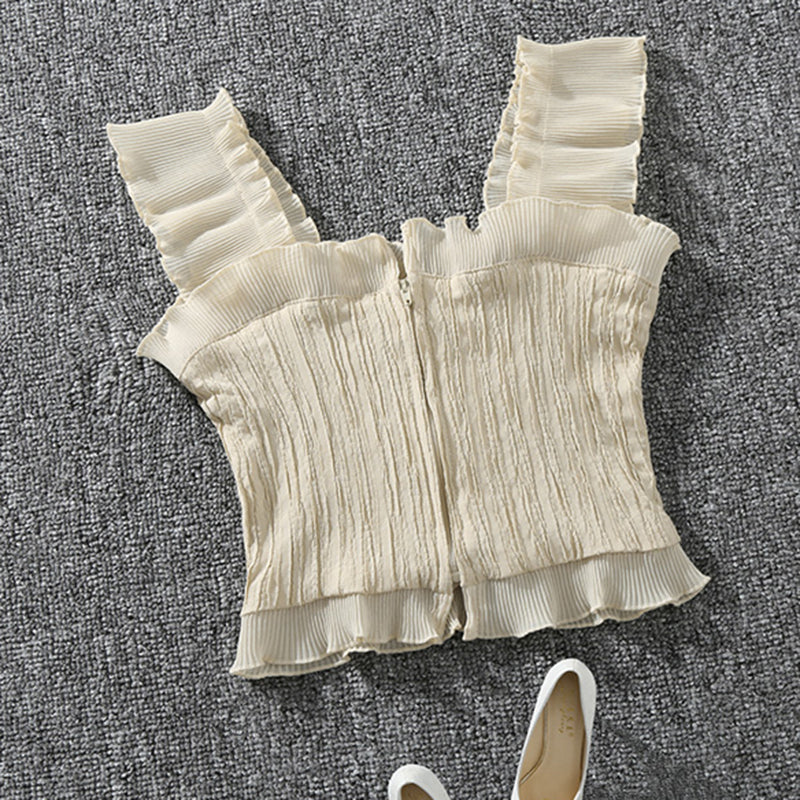 Women's Sleeveless Autumn Bustier Crop Tops