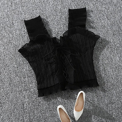 Women's Sleeveless Autumn Bustier Crop Tops