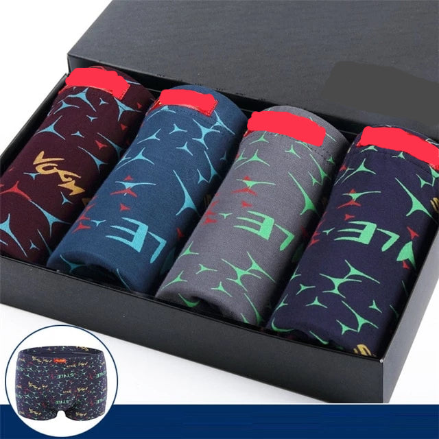 4 pieces/lot Men Boxer soft underwear Short Pants