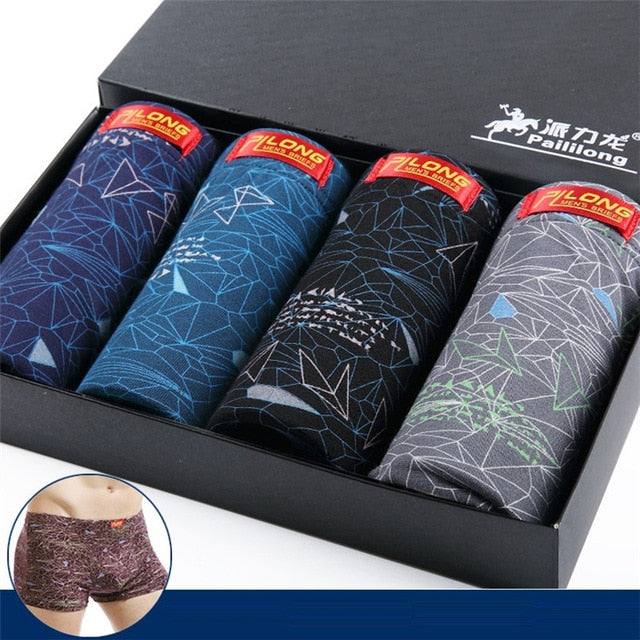 4 pieces/lot Men Boxer soft underwear Short Pants