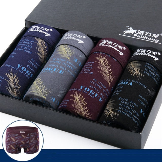 4 pieces/lot Men Boxer soft underwear Short Pants