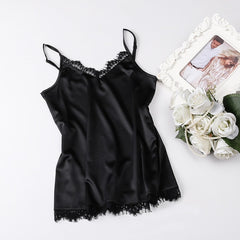 Women's Casual Silk Tank V Neck Tops