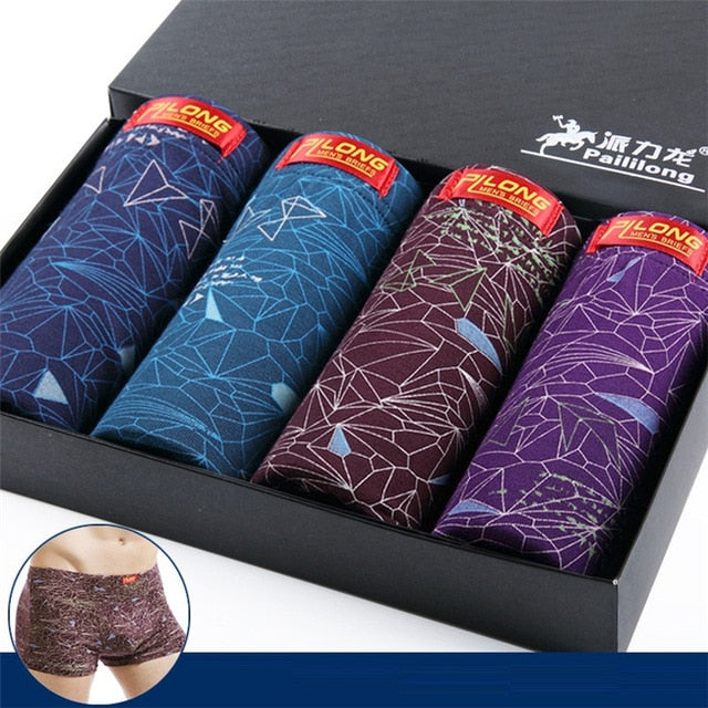 4 pieces/lot Men Boxer soft underwear Short Pants