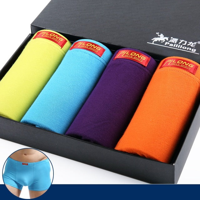 4 pieces/lot Men Boxer soft underwear Short Pants