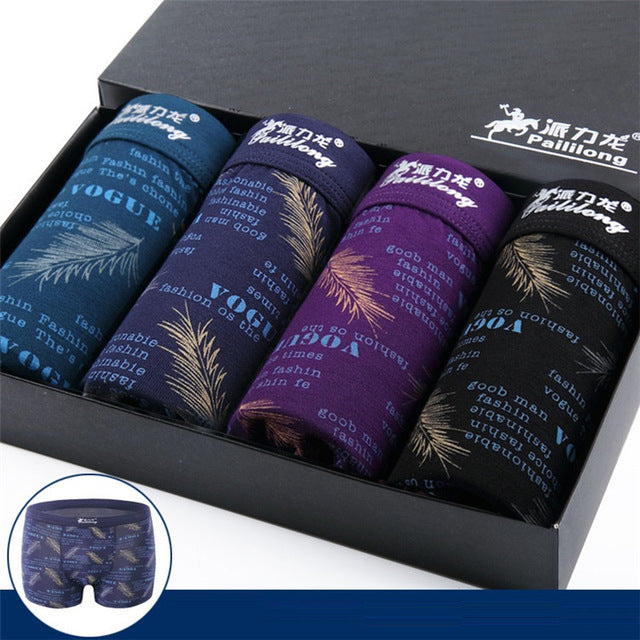 4 pieces/lot Men Boxer soft underwear Short Pants