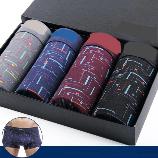 4 pieces/lot Men Boxer soft underwear Short Pants