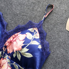 Women's Silk Floral Sexy Lace Sleepwear