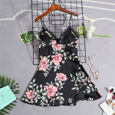 Women's Silk Floral Sexy Lace Sleepwear